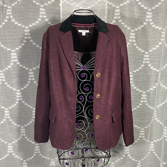 Burgundy Isaac Mizrahi jacket size 10 - Picture 16 of 16